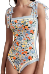 Women's Retro Cute Style Double-sided Printed One-piece Swimsuit