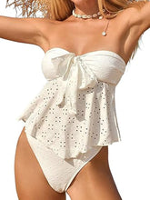 2026 Trim Ruffle Bandeau Tankini Swimsuit