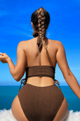 2026 Women's Textured Halter Bikini Set