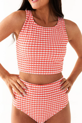 2026 Women's Retro-Style Patterned Athletic Bikini Set