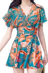 2026 Women's Flowy Printed Wrap Swim Skirt