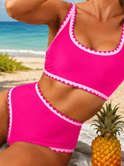 2026 Women's Sexy Whip Stitch Two-Piece Bikini Set for Beach