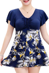 2026 Women's Flowy Swim Skirt — Printed & Solid Color Paneled Style