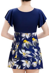 2026 Women's Flowy Swim Skirt — Printed & Solid Color Paneled Style