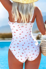 2026 Women's Sexy Ruffled Bow Tie One-Piece Swimsuit