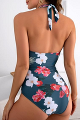 2026 Women's V-neck, tummy-control, front crossover swimsuit