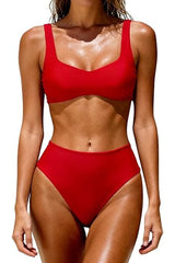 2026 Women's Crossback High Waist Bikini Set