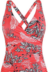 2026 Women's Sexy Deep V-Neck Crisscross Underwire Tankini Top