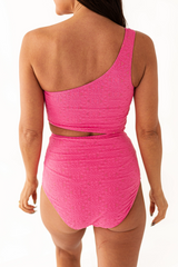2026 Women's Sexy One-Shoulder Cut-Out One-Piece Swimsuit