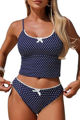 2026 Women's High-Slit Tank Top With Bow Embellishment And Tummy Control