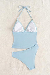 2026 Women's Shell-Embellished Cute Strappy Triangle Backless Tankini Set