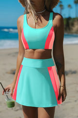 2026 Women's Color-Blocked Three-Piece Swimsuit Set