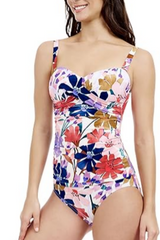 2026 Women's Floral Print Underwire Tankini Set
