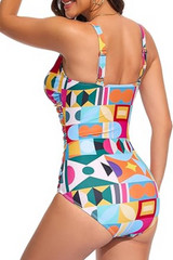 2026 Women's Retro Ruched Tummy Control Push-Up Swimsuit