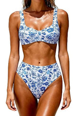 2026 Women's Crossback High Waist Bikini Set