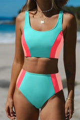 2026 Women's Color-Blocked Three-Piece Swimsuit Set