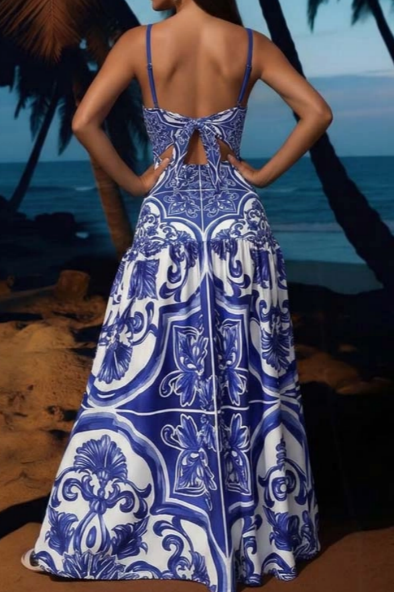 2026 Women's Vintage-Print Two-Piece Swimsuit with Skirt