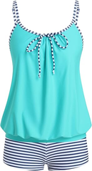 2026 Women's Bow-Tie Loose-Fit Tankini Set