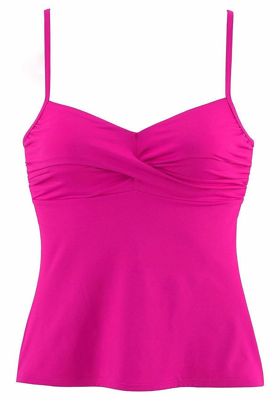 Pink Solid Strap Tankini Set