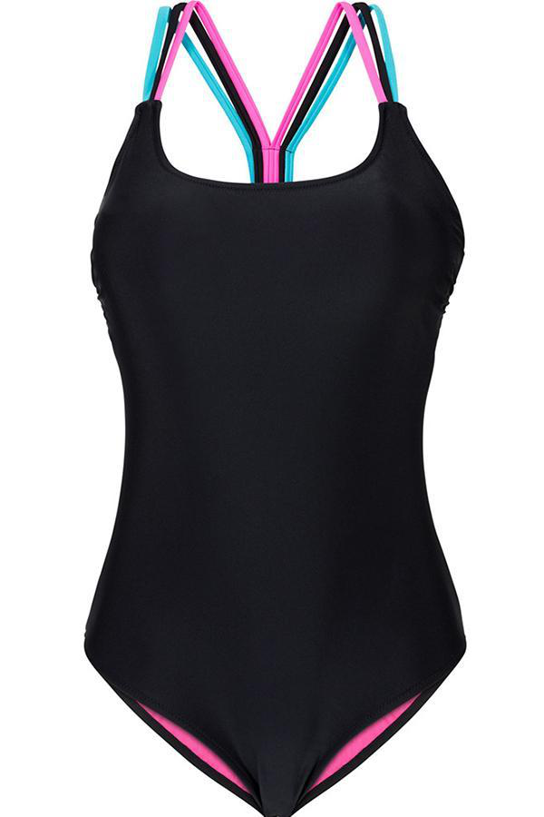 Colorful String One Piece Swimwear