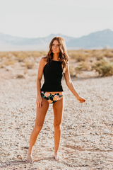 THE MANGO PAINTED FLORAL LOW WAIST TANKINI