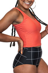 SALMON V NECK TANKINI SET