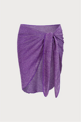 2026 Purple Lurex Sparkly Cover-Up Skirt