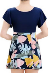2026 Women's Flowy Swim Skirt — Printed & Solid Color Paneled Style