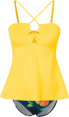 2026 Women's Twisted Halter Solid-Color Two-Piece Tank Swimsuit Set