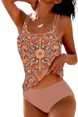 2026 Women's Sexy Printed Two-Piece Tankini Swimsuit