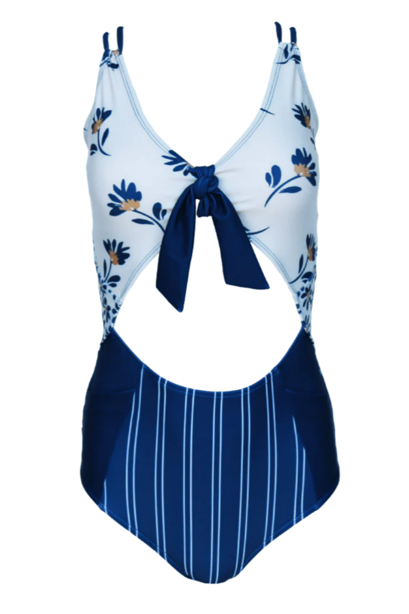 2026 Women's Sexy Cut-Out One-Piece Swimsuit with Twist Detail