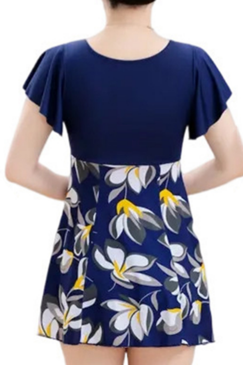 2026 Women's Flowy Swim Skirt — Printed & Solid Color Paneled Style