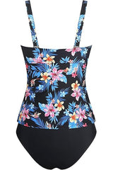 2026 Women's V-Neck Underwire Crossover Design Tankini Swimsuit Set