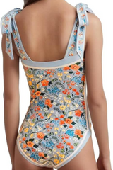 Women's Retro Cute Style Double-sided Printed One-piece Swimsuit