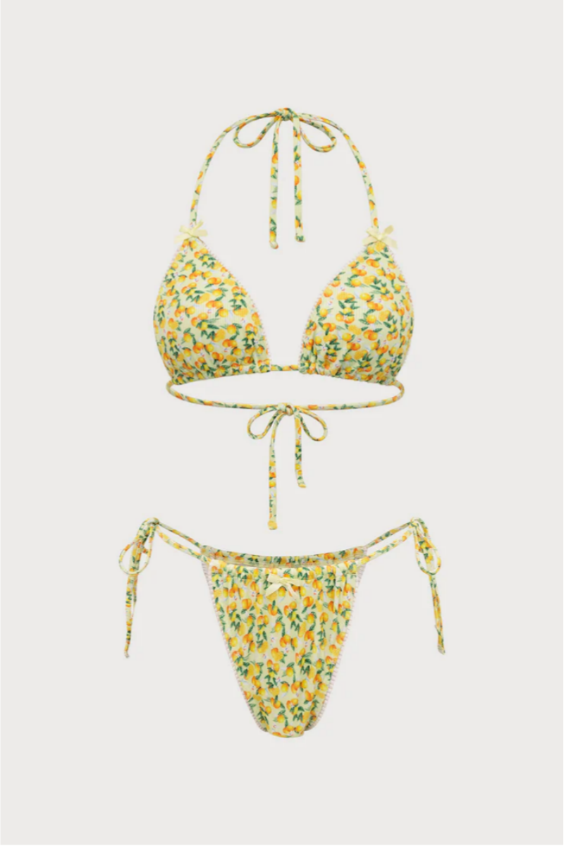 2026 Women's Sexy Triangle Cup Printed Bikini Set