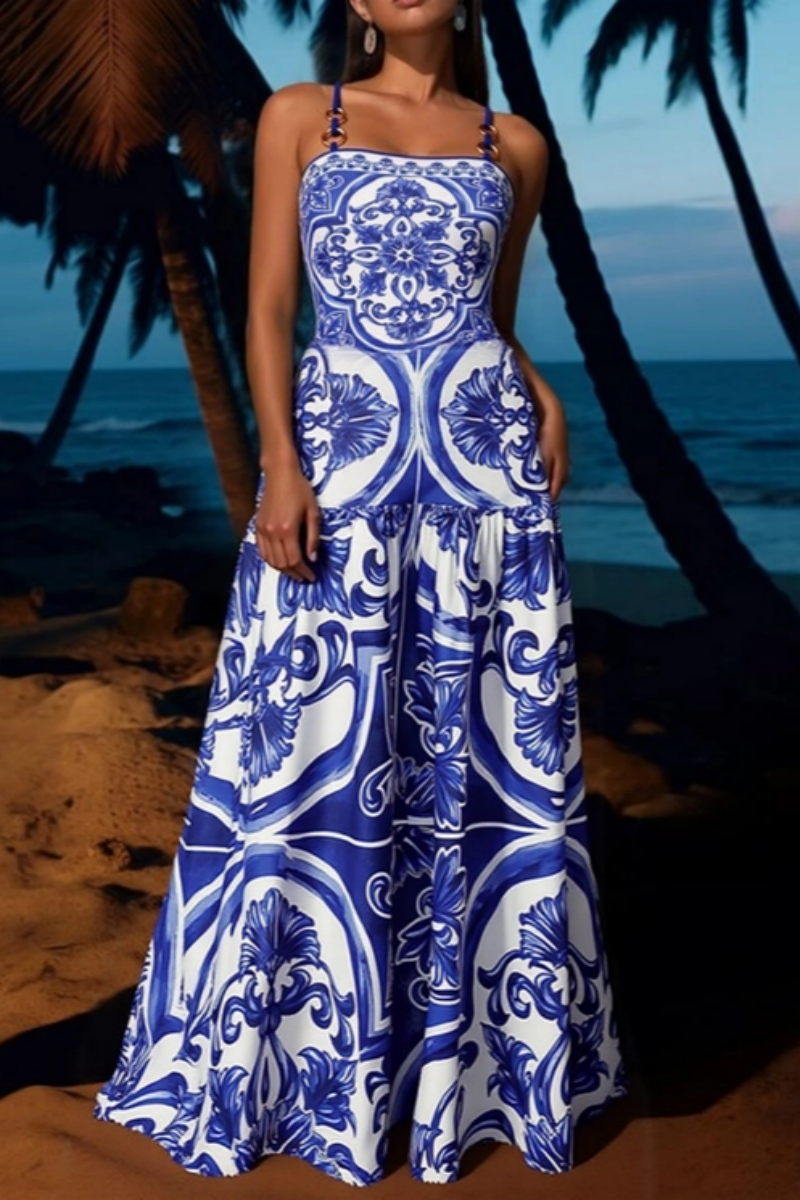 2026 Women's Vintage-Print Two-Piece Swimsuit with Skirt