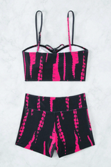 2026 Women's Tie-Dye Drawstring Bikini Set