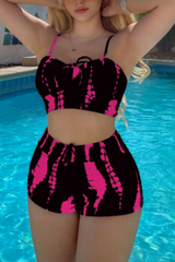 2026 Women's Tie-Dye Drawstring Bikini Set