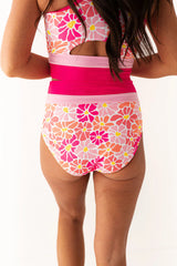 2026 Women's Color-Block Printed Patchwork Bikini Set