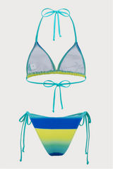 2026  Blue Ombre Print Bikini Set