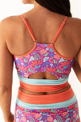 2026 Women's Vibrant And Colorful Color-Blocked Bikini Two-Piece Set