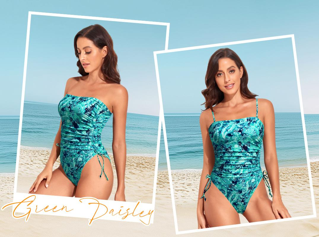Women's Strapless, Tummy-Control, Sexy One-Piece Swimsuit