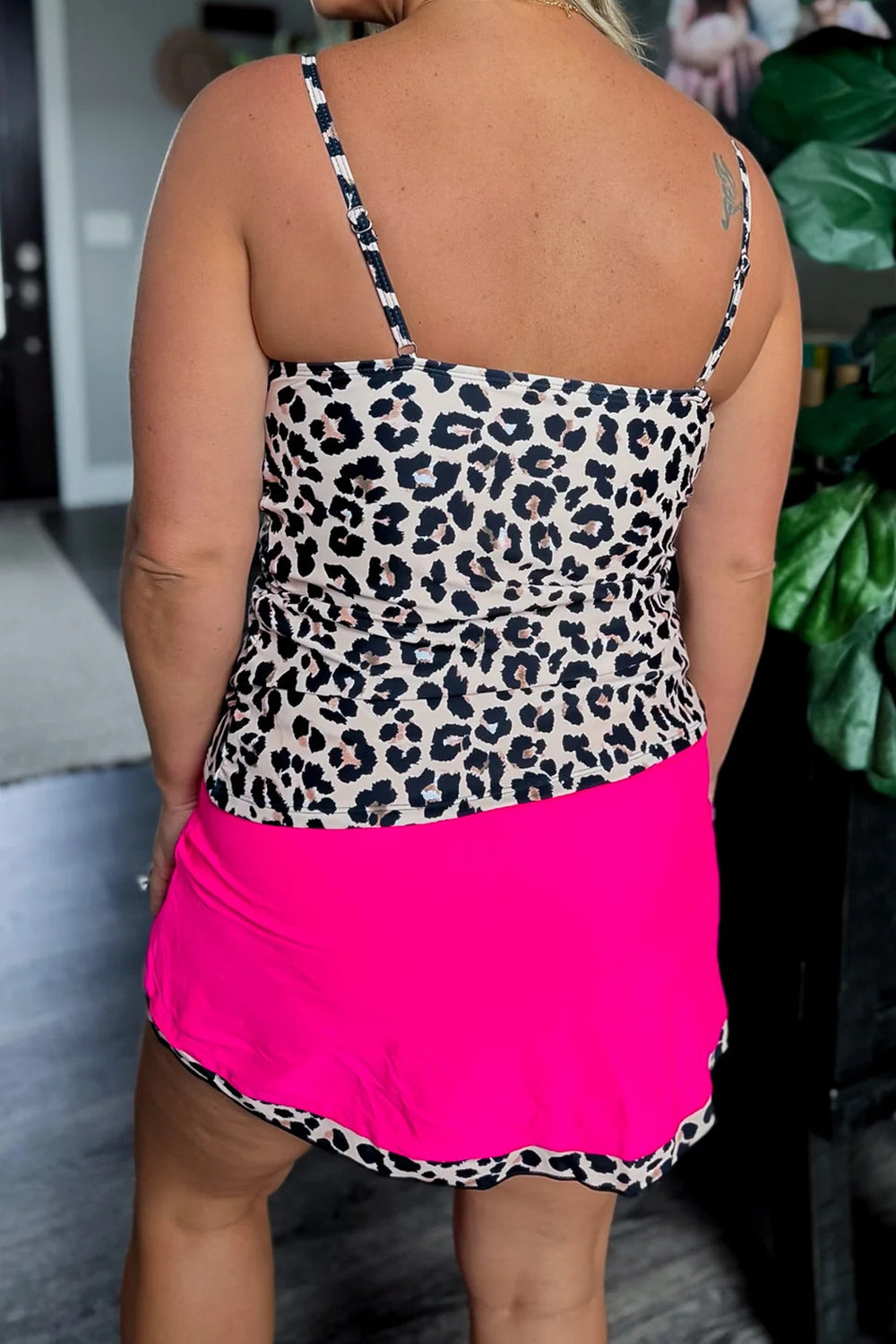 Miami Heat Leopard Tankini Swimsuit