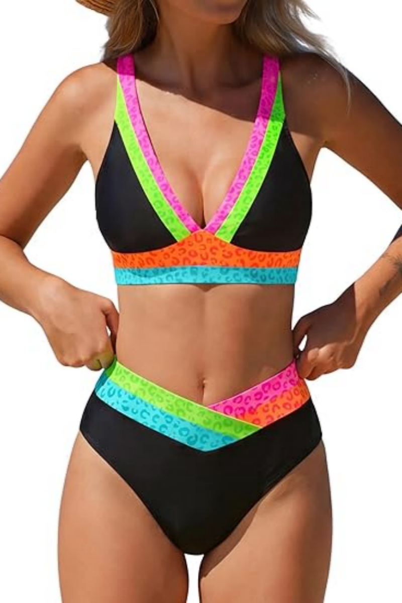 2026 Women's Sexy High-Waisted Leopard Print Bikini Set