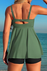 2026 Women's Two-Piece Ruffled Tankini Swimsuit Set