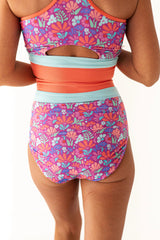 2026 Women's Vibrant And Colorful Color-Blocked Bikini Two-Piece Set