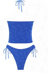 2026 Women's Tankinis Striped Halter String Tie Side 2 Piece Tankini Sets Swimsuit