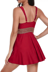 2026 Women's Elegant & Flowy V-Neck Strappy Swim Dress