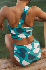2026 Women's One-Shoulder Printed Casual Bikini Set