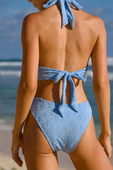 2026 Blue Five-Pointed Star Terry Halter 2-Piece Tankini Set